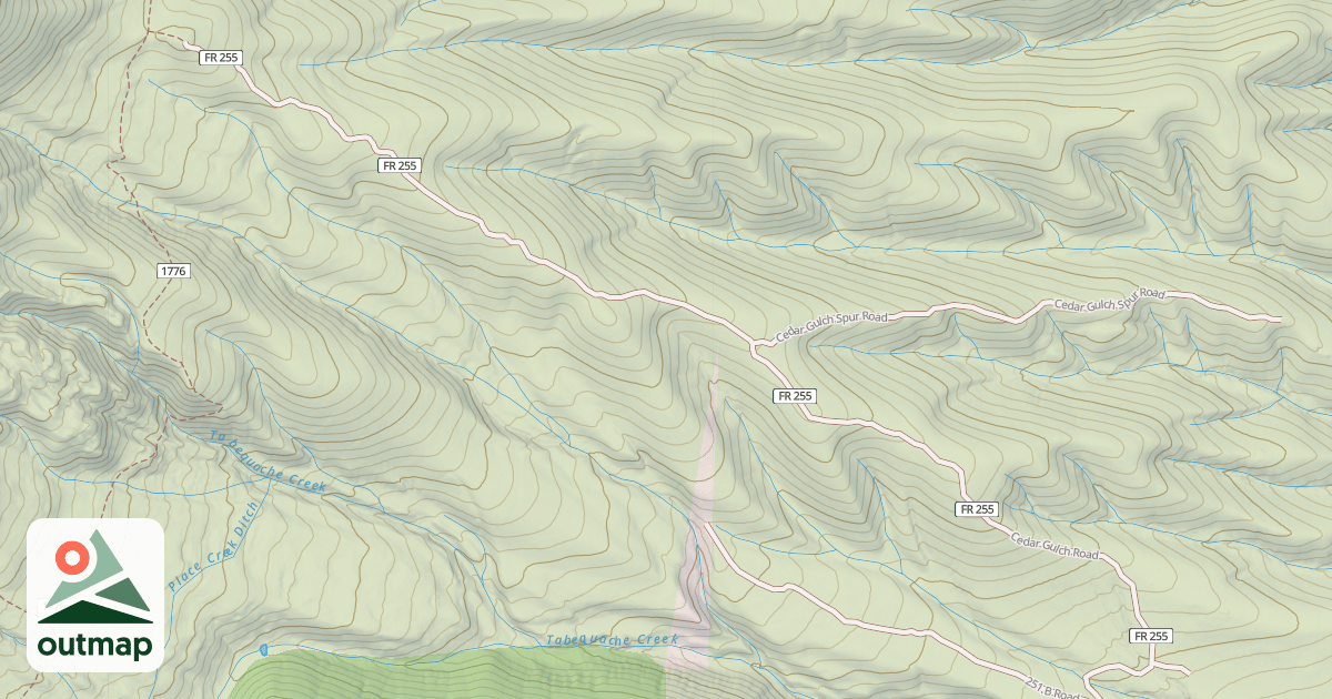 Map of CEDAR GULCH