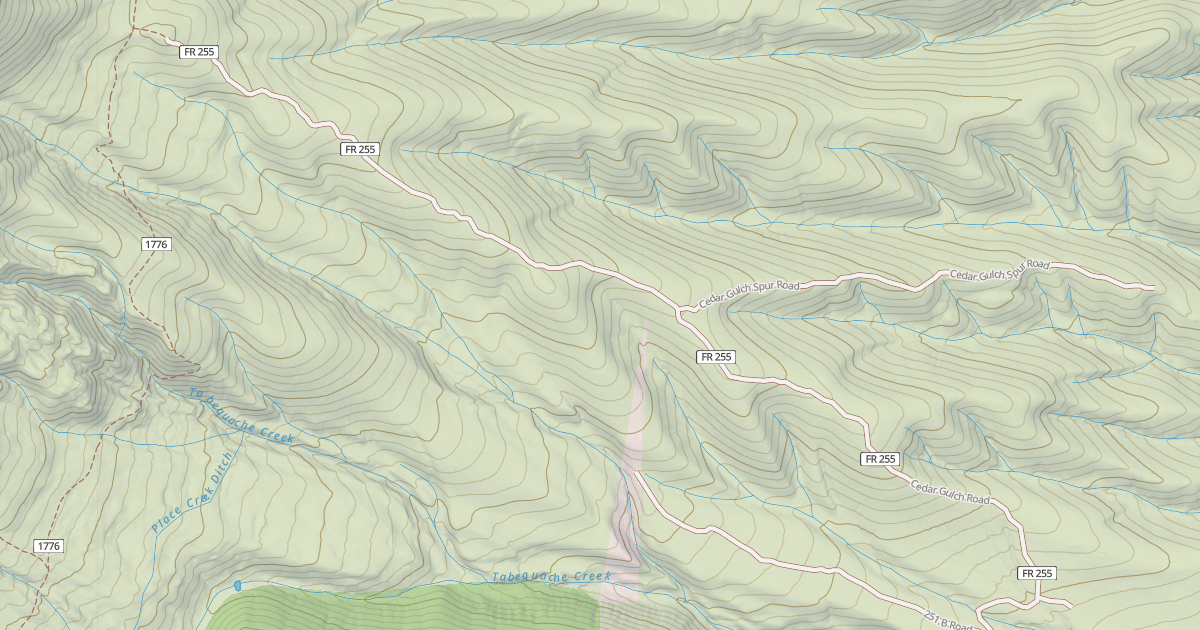 Map preview of CEDAR GULCH