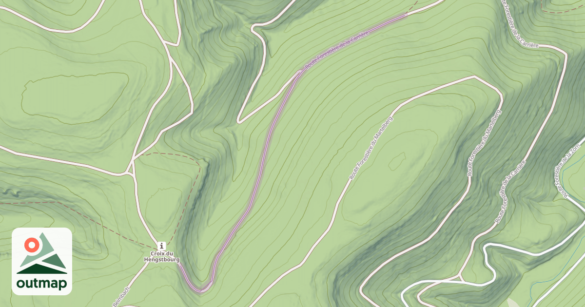 Map of Route Forestière de la Carrière