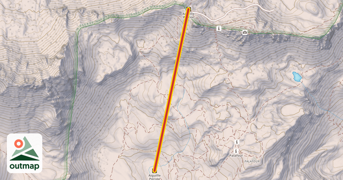 Map of Aiguille Percée