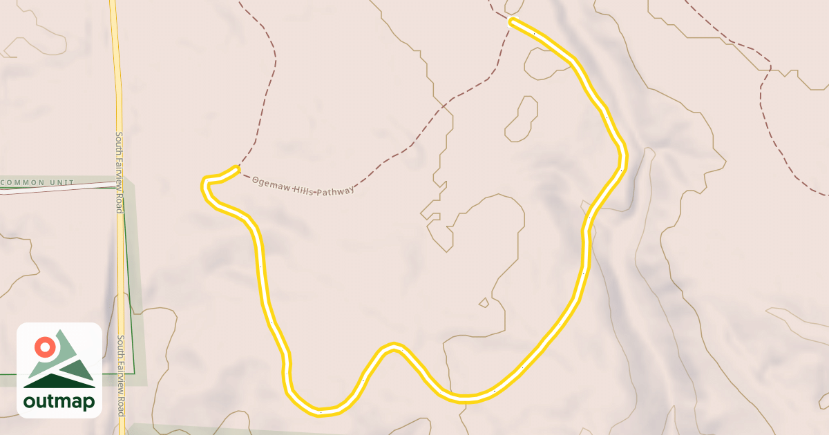 Map of Ogemaw Hills Pathway