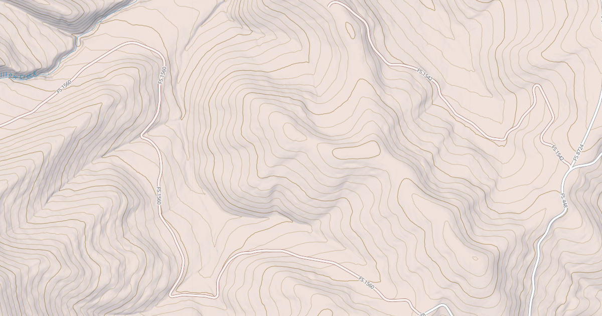 Map preview of USFS National Forest System Roads {BF2A12B0-42A9-4B83-A3A3-C599BE1ECC7D}