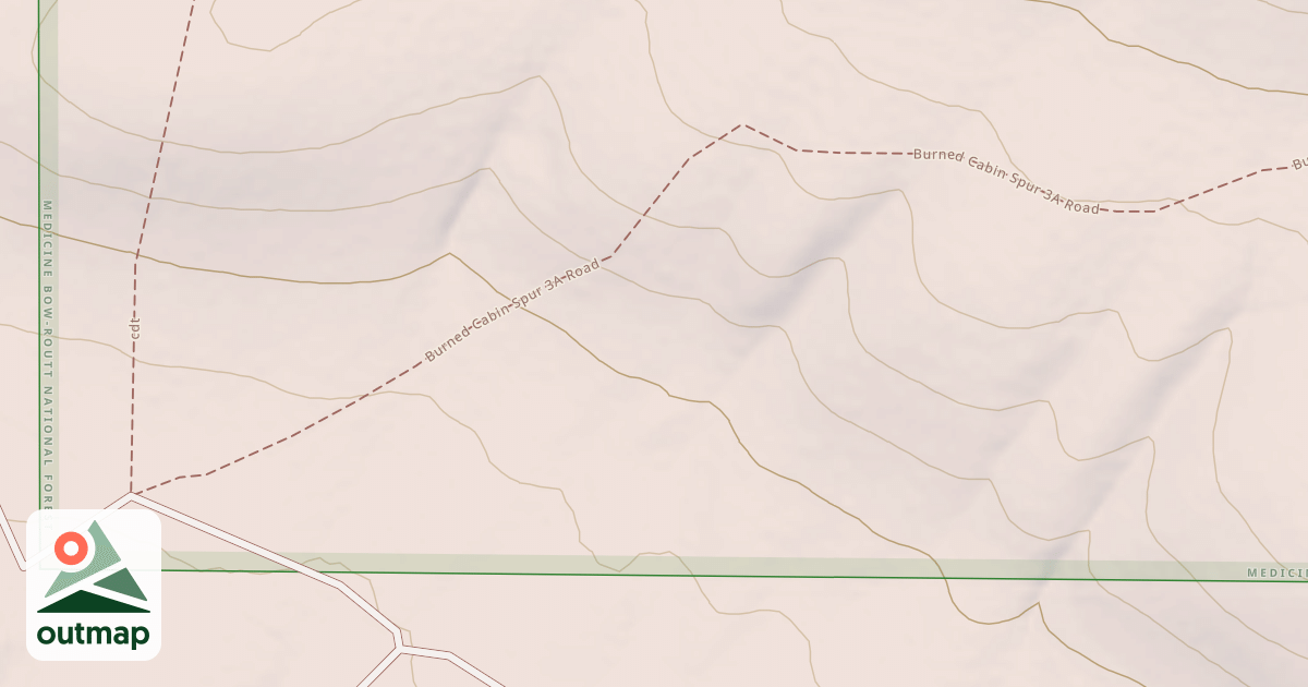Map of BURNED CABIN SPUR 3A