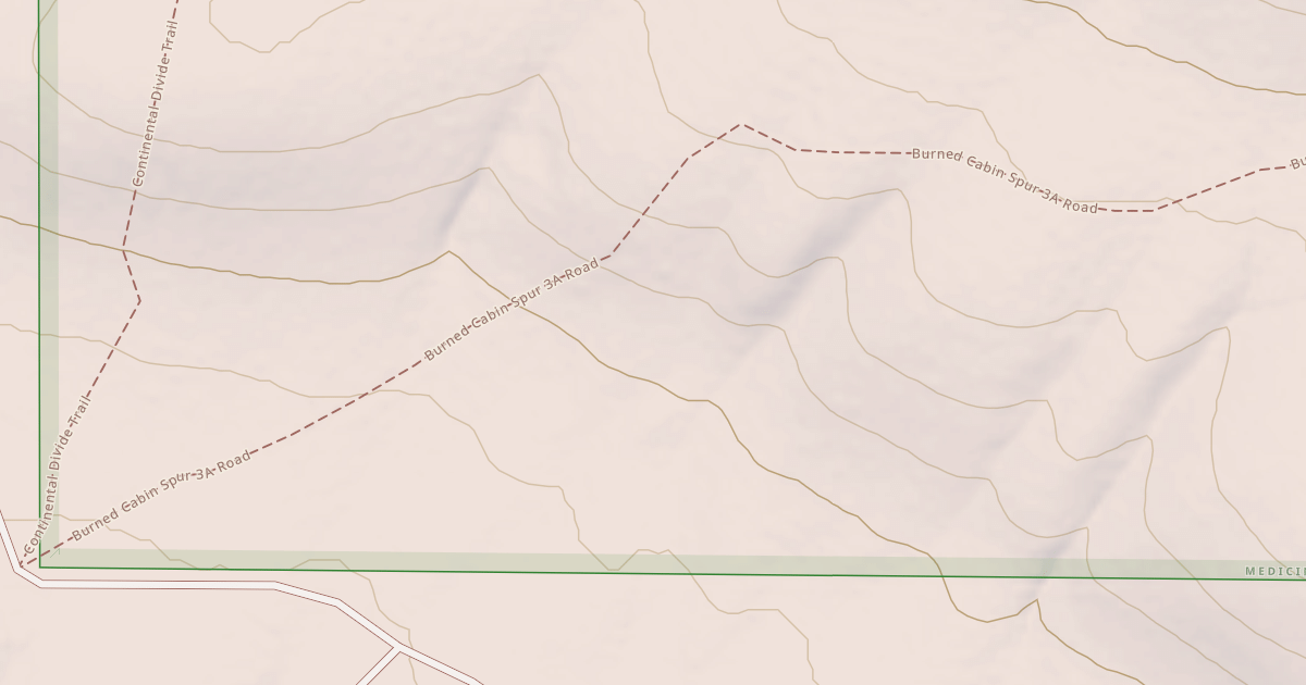 Map preview of BURNED CABIN SPUR 3A