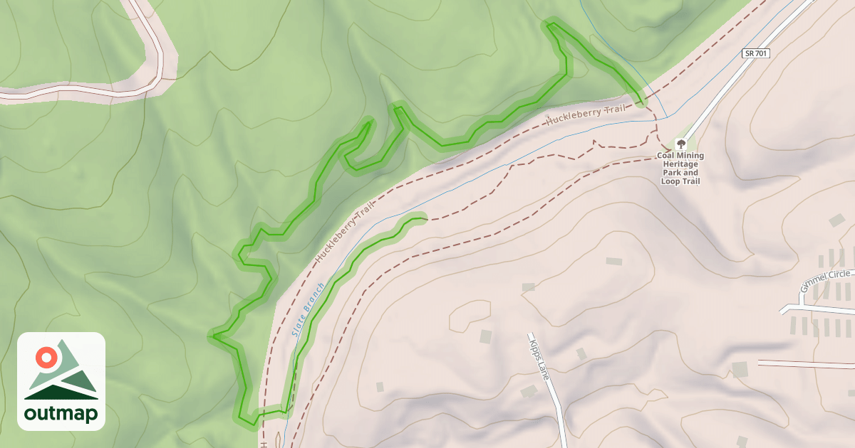 Map of Coal Mining Heritage Park and Loop Trail