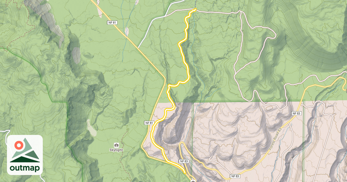 Map of Kalama Ski Trail