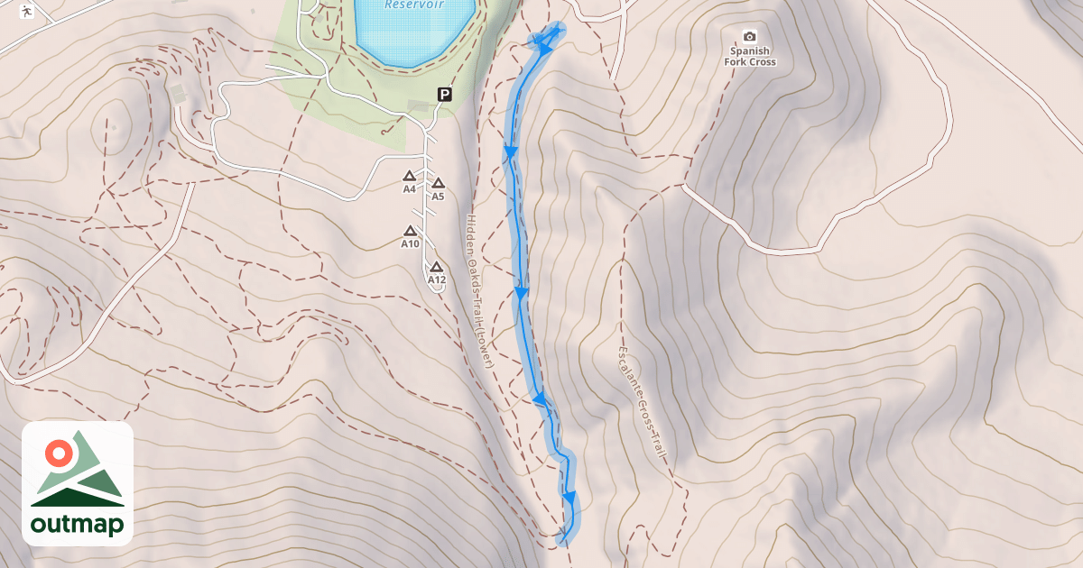 Map of Canyon Run (Climbing) Trail