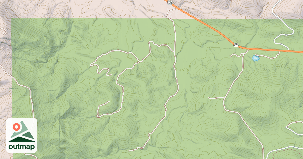 Map of HEAD OF MILL CREEK