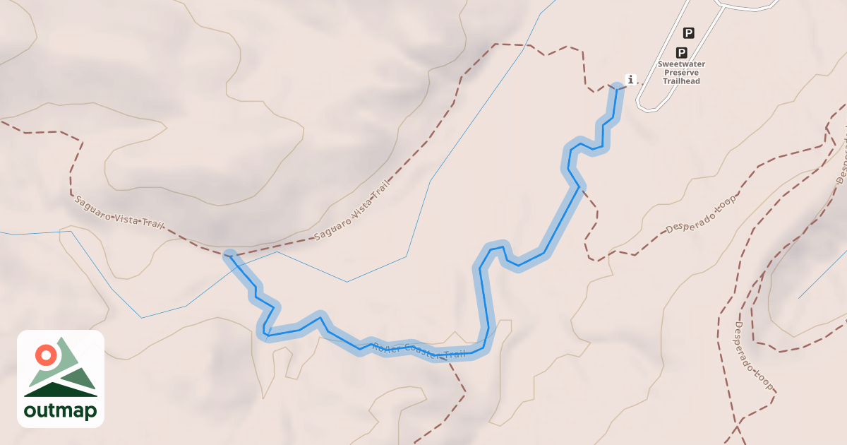 Map of Roller Coaster Trail