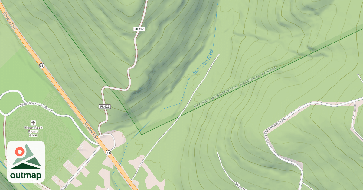Map of ROCKY RUN