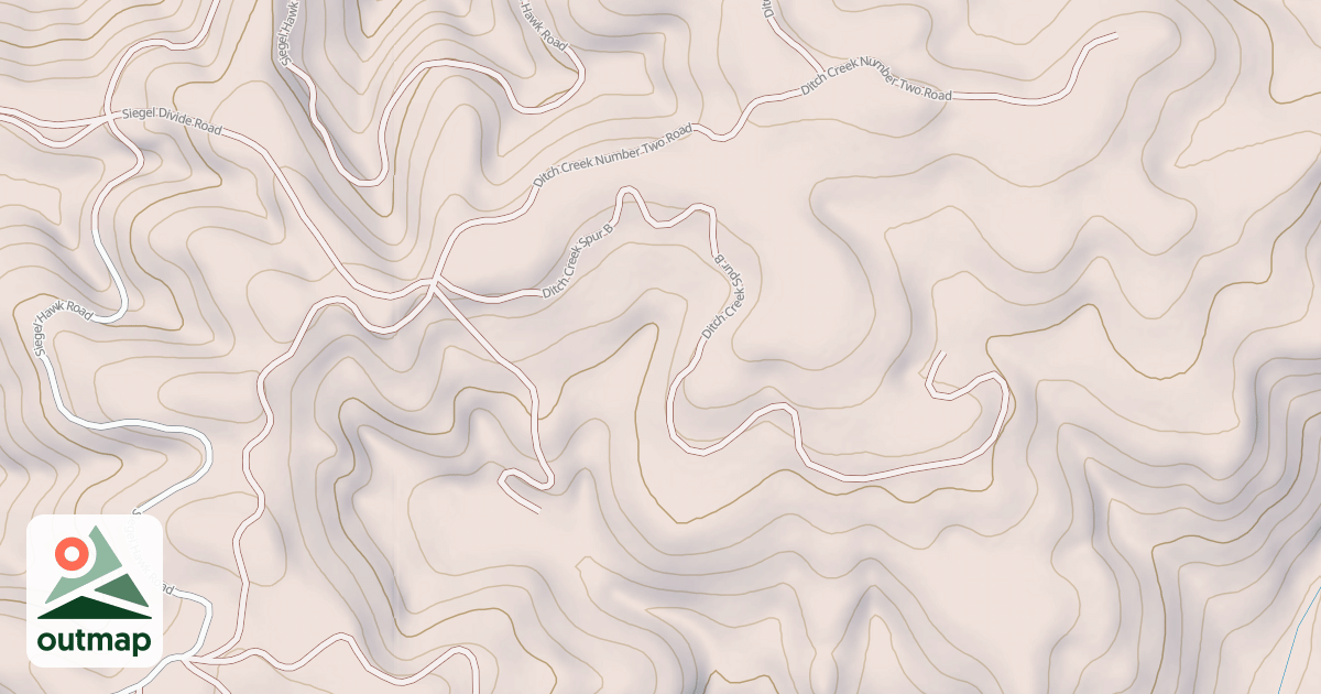 Map of DITCH CREEK NO. TWO