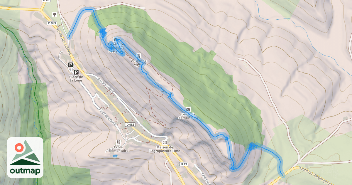 Map of Chemin du Castellas