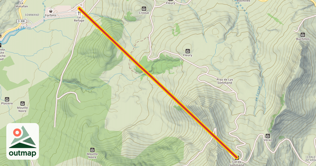 Map of Col de Sommand