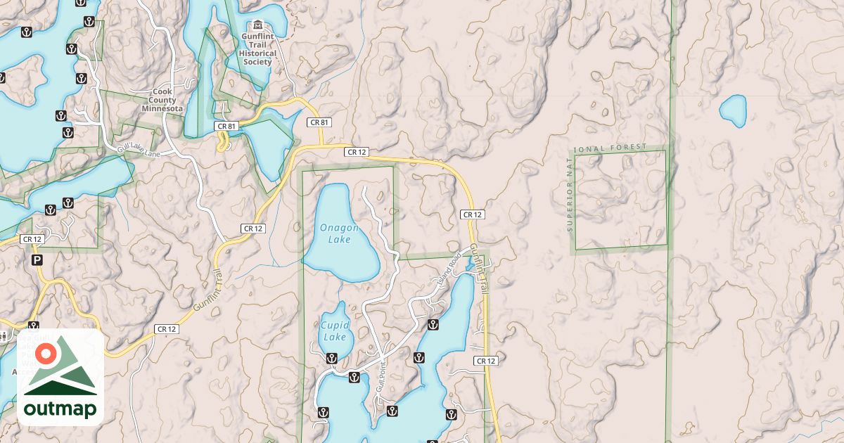 Map of GUNFLINT SNOWMOBILE
