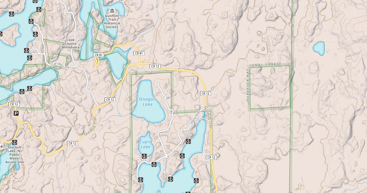 Map preview of GUNFLINT SNOWMOBILE