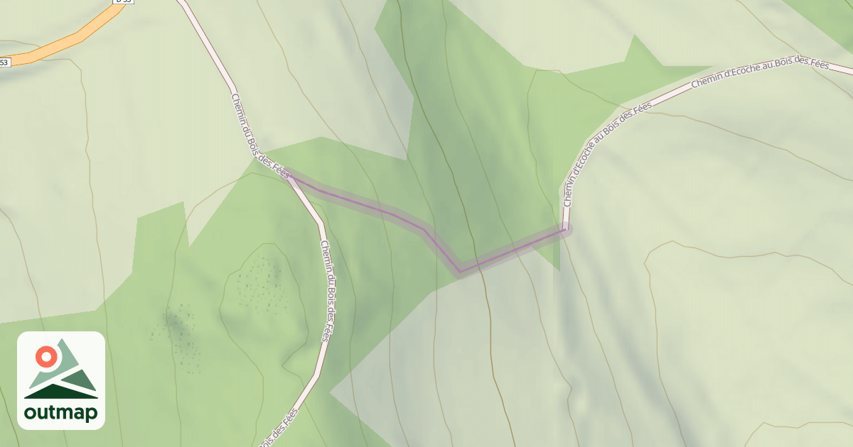 Map of Sentier du Bois des Fées