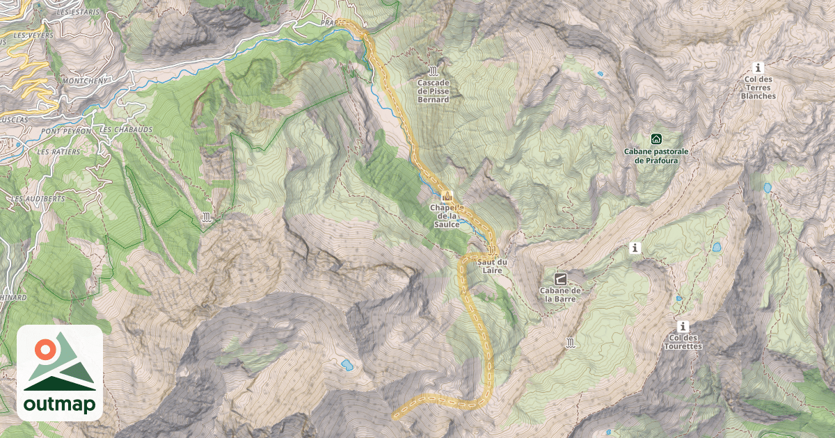 Map of Col de Chargès — Prapic
