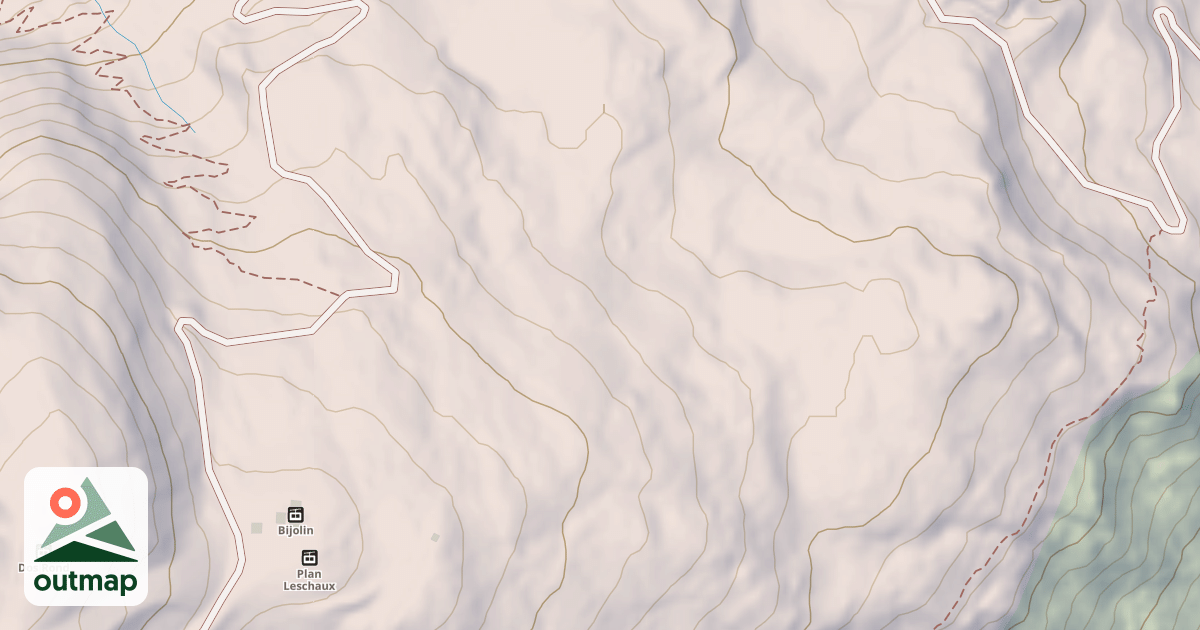 Map of Boardercross Plan Leschaux