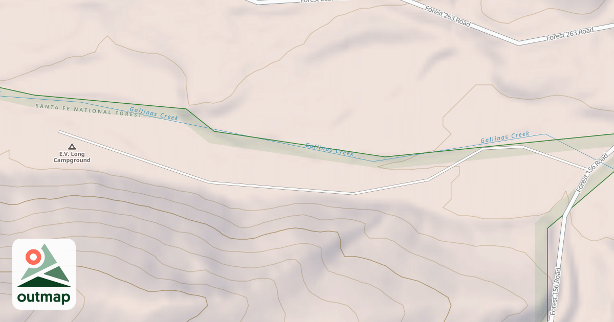 Map of E V LONG CAMPGROUND