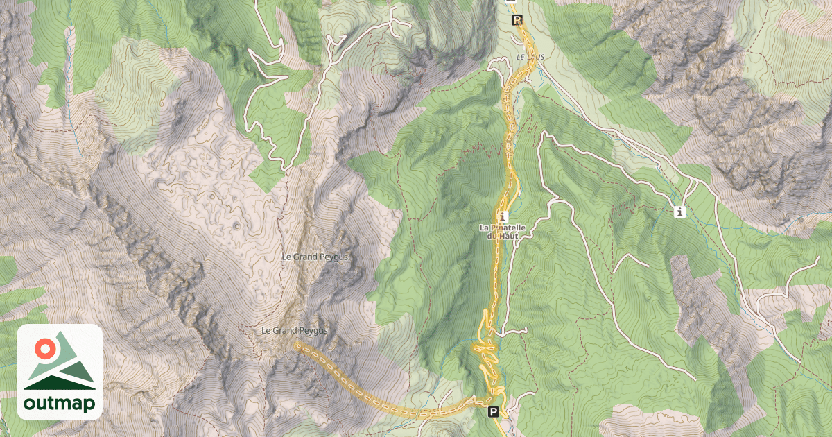 Map of Grand Peygu — Le Laus