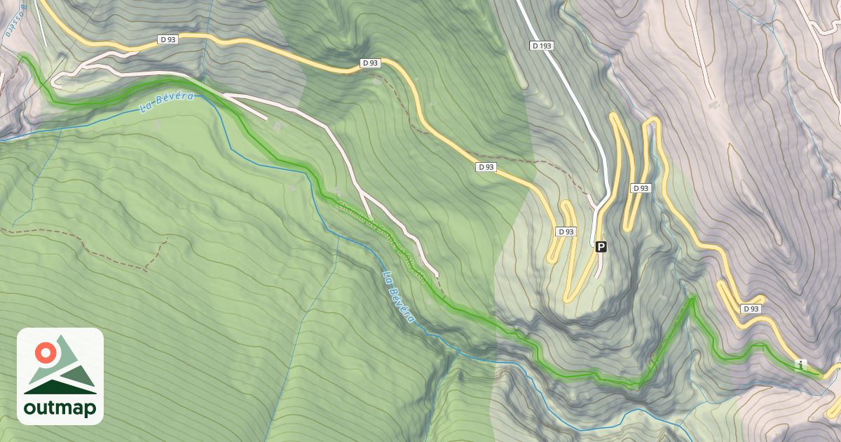 Map of Chemin de Sospel à Olivetta