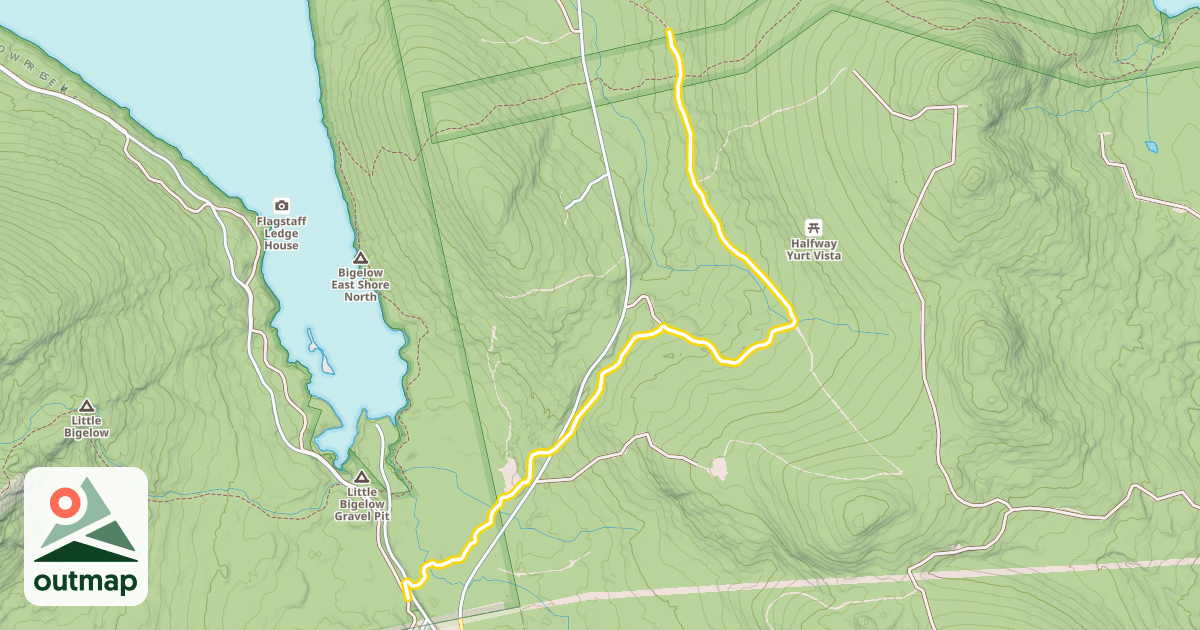 Map of Maine Hut Trail