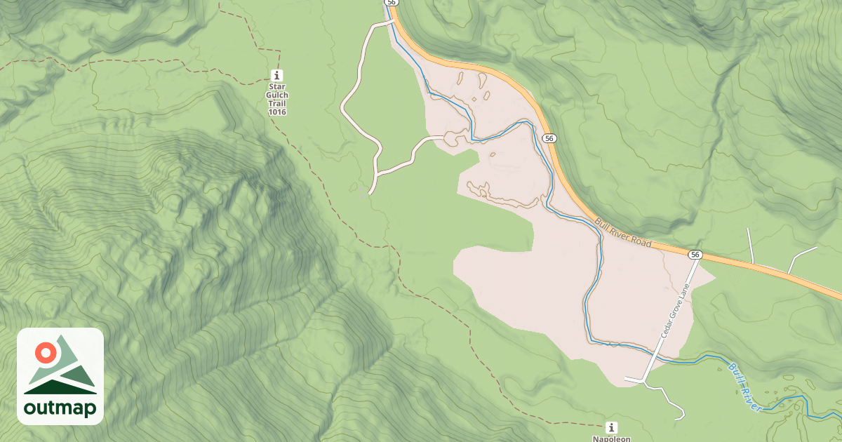 Map of Dry Creek