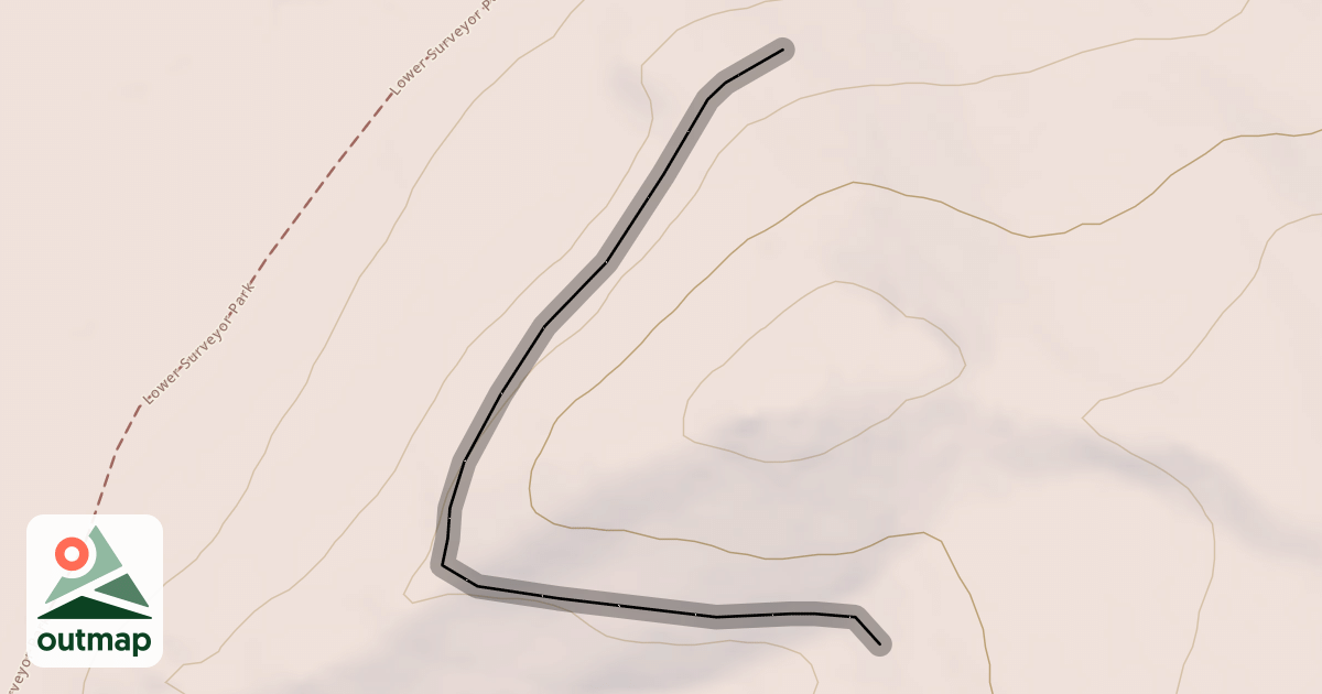 Map of Mistake Lake Traverse