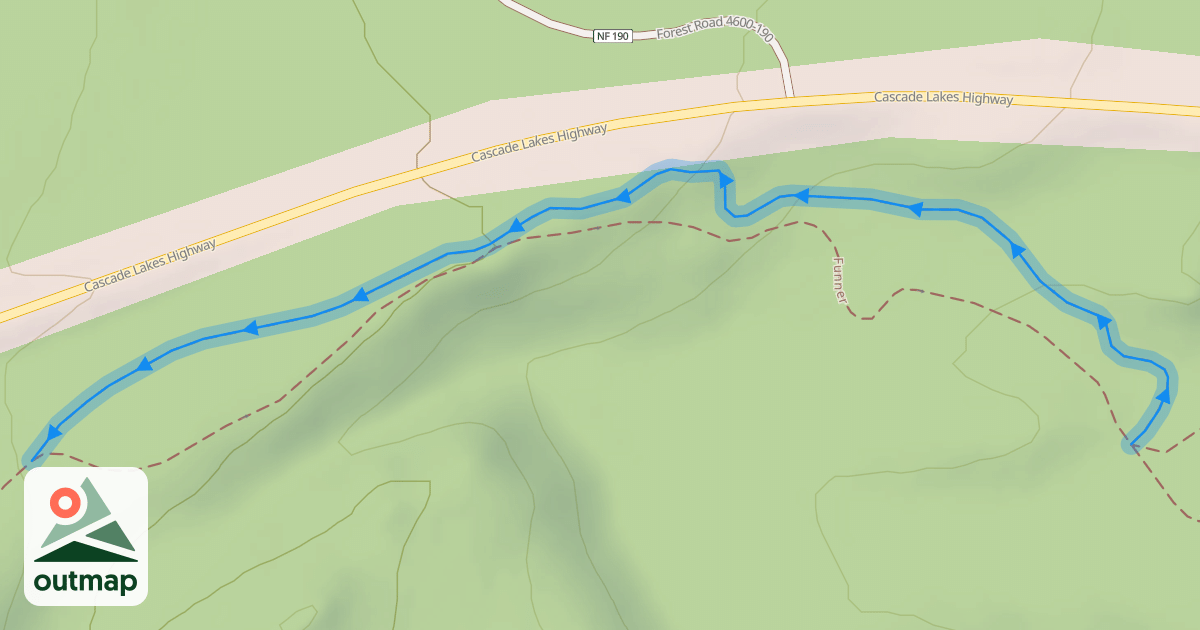Map of Funner Climbing Route