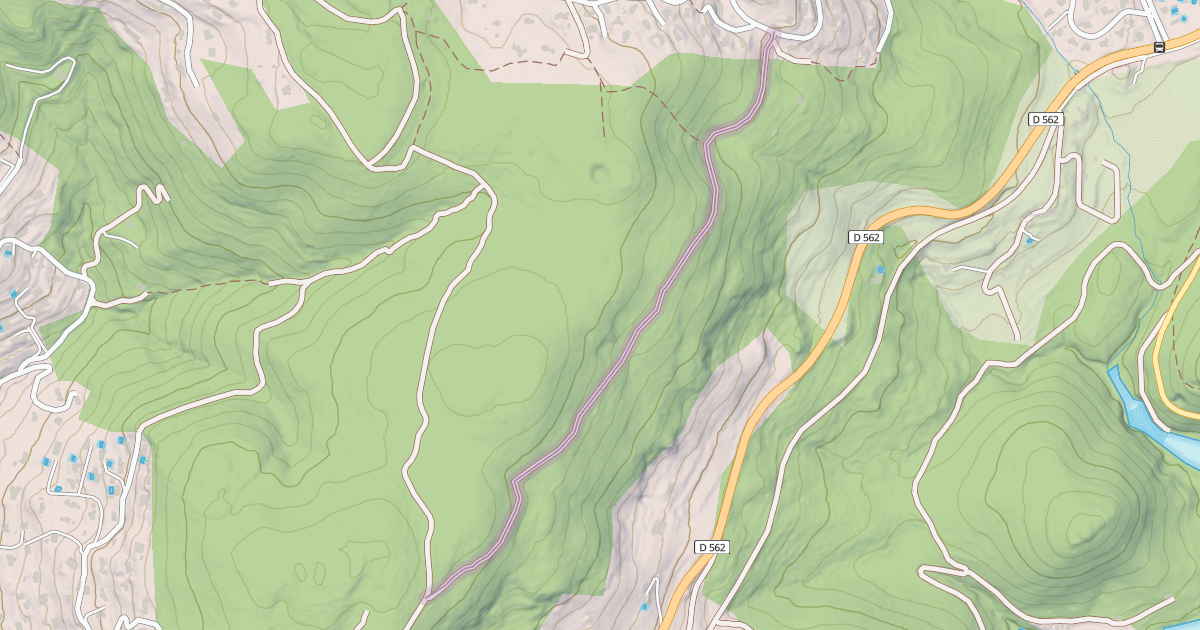 Map preview of Sentier au dessus de Font Pascal, vers Tournon