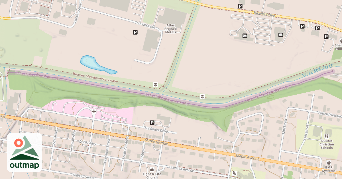 Map of Beaver Meadow Walkway