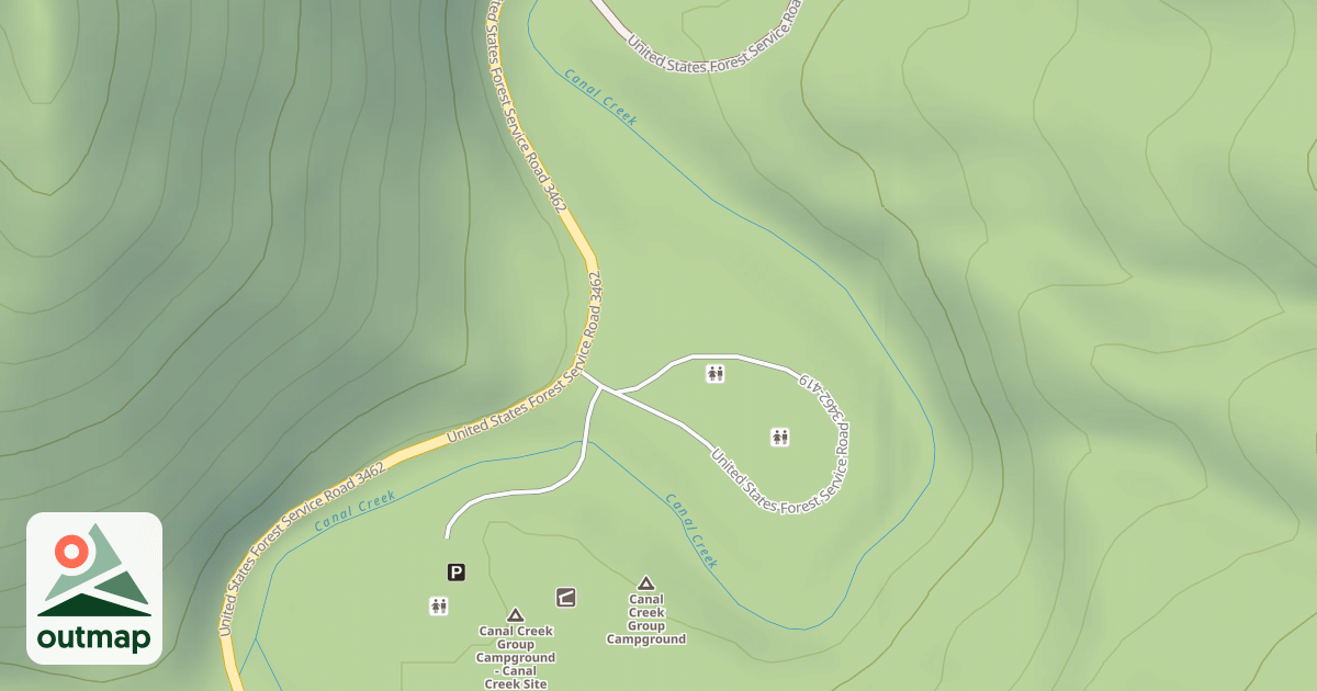 Map of CANAL CREEK CAMPGROUND