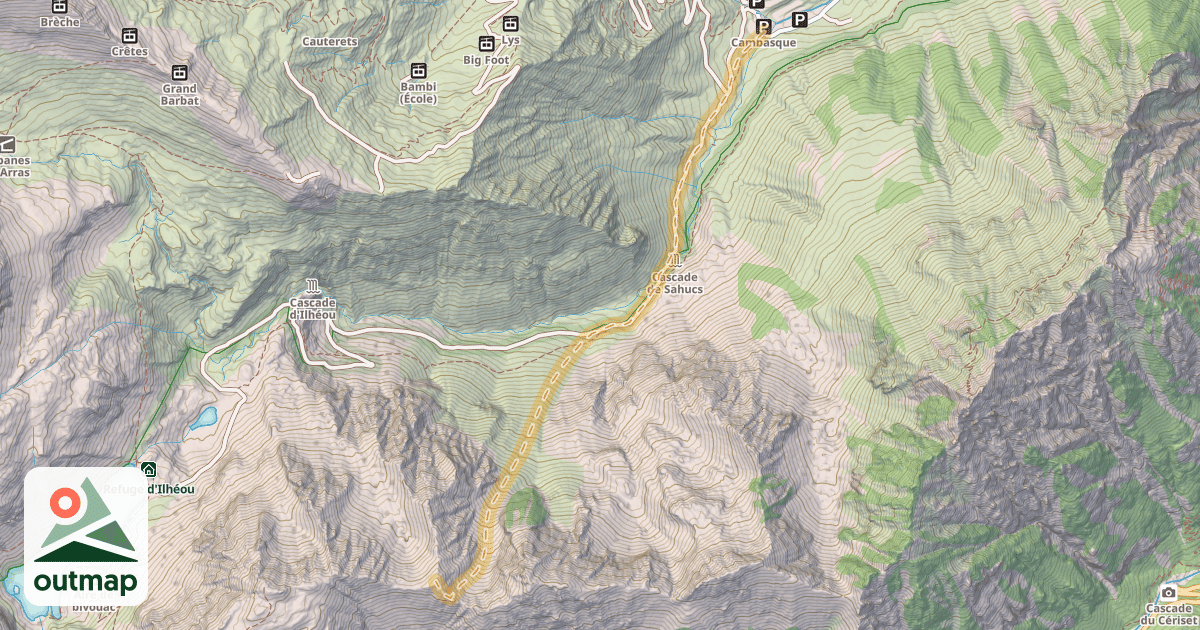 Map of Soum de la Yègue — Cambasque