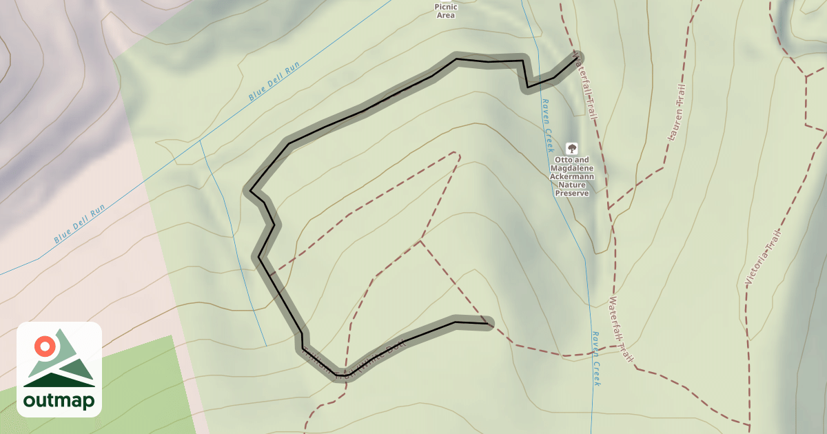 Map of Trillium Trail (White Dot(