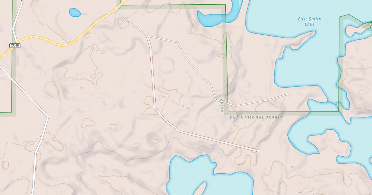 Map preview of DUCK LAKE ROAD