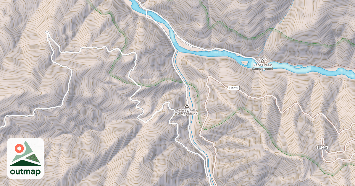 Map of AMERICAN RIVER - SELWAY