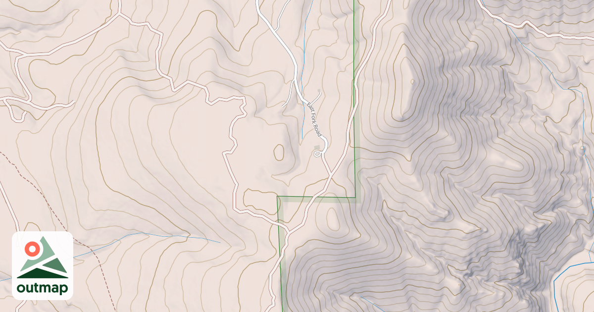 Map of EAST FORK ROAD