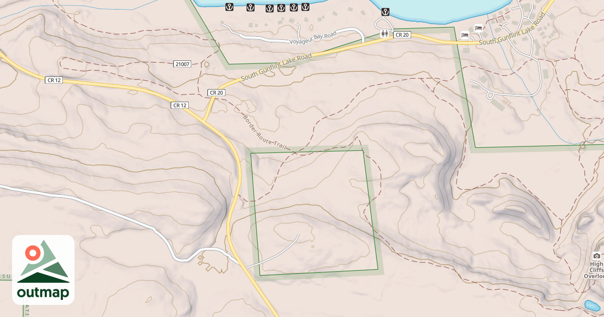 Map of Gunflint Lake G Trail Connect