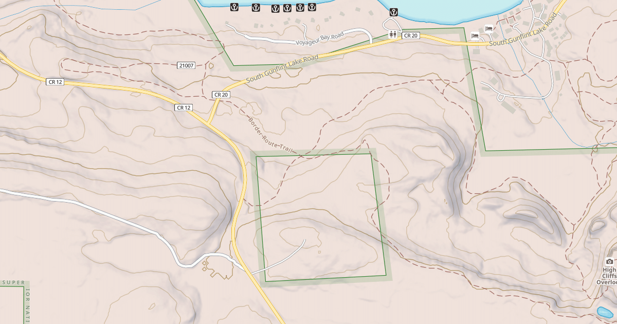 Map preview of Gunflint Lake G Trail Connect
