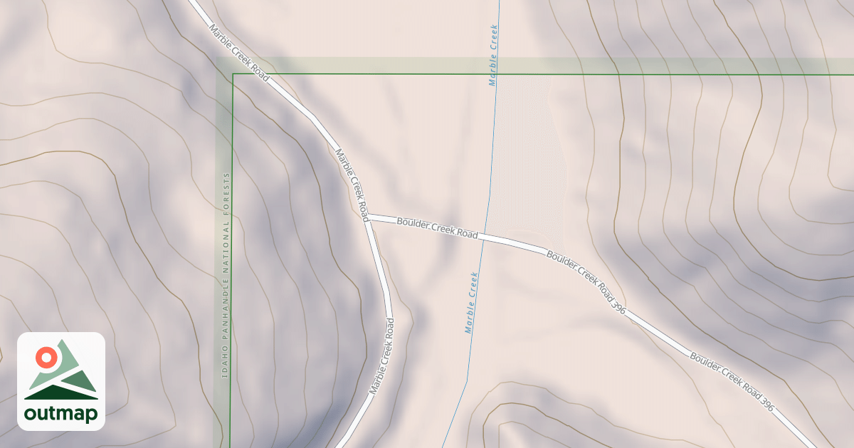 Map of BOULDER CREEK