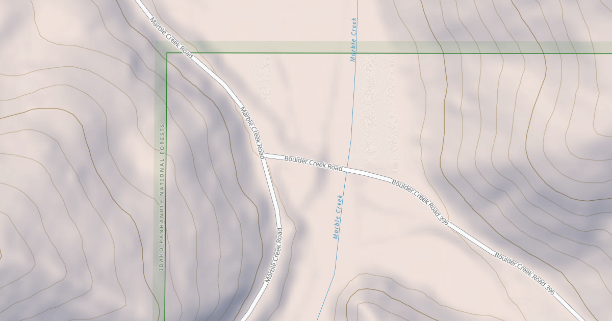Map preview of BOULDER CREEK