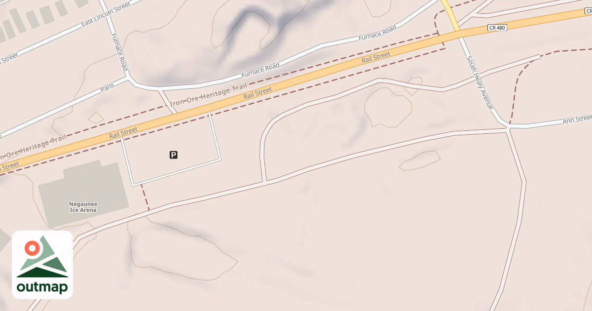 Map of Ishpeming To Republic Route