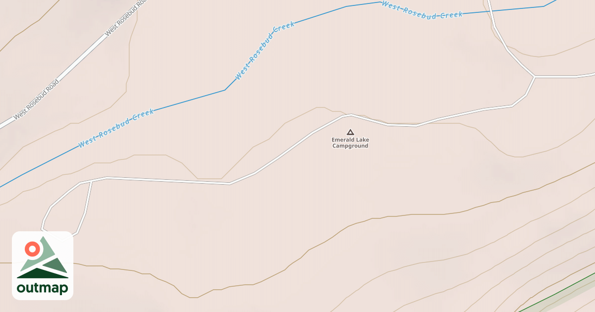 Map of EMERALD LAKE SOUTH LOOP