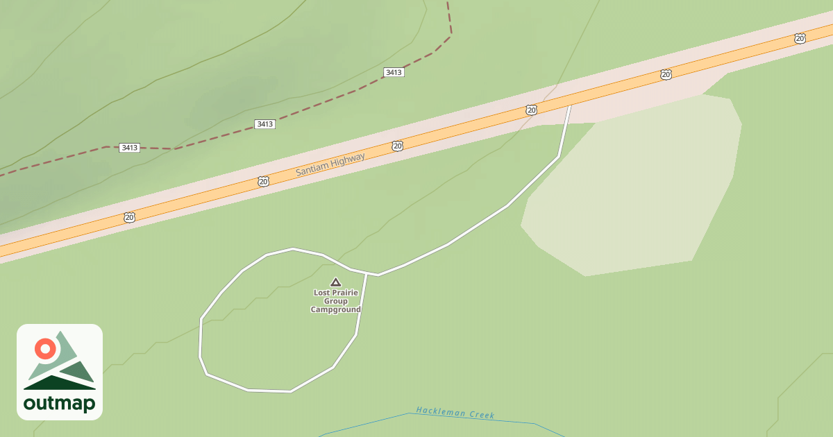 Map of LOST PRAIRIE CAMPGROUND