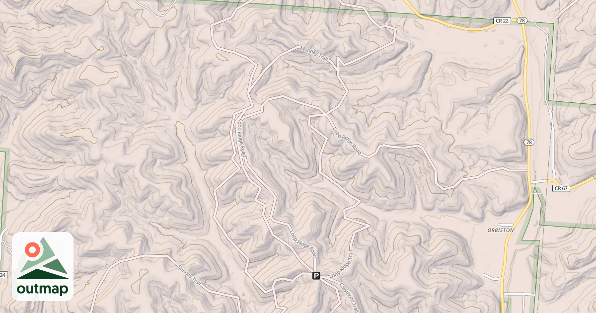 Map of LONG RIDGE TRAIL