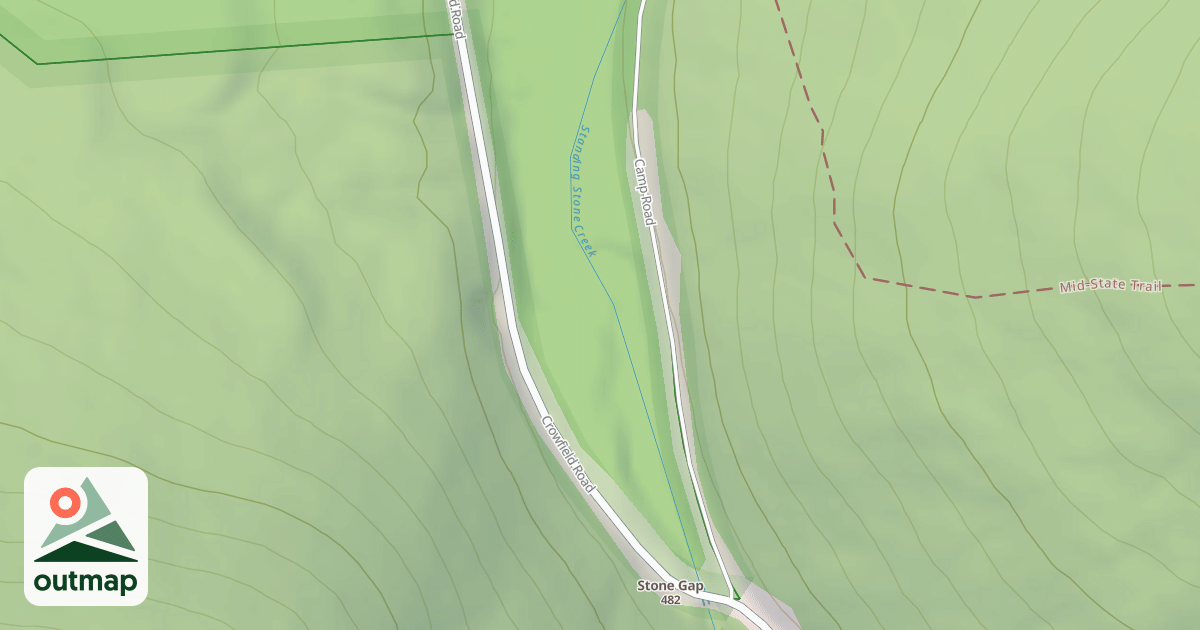 Map of Rothrock State Forest Seven Mountains Snowmobile Trails