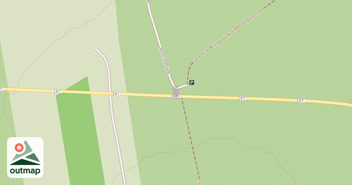 Map of Parking route forestière