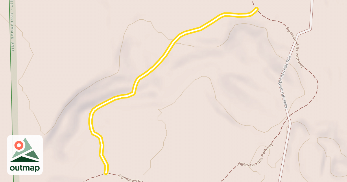 Map of Ogemaw Hills Pathway