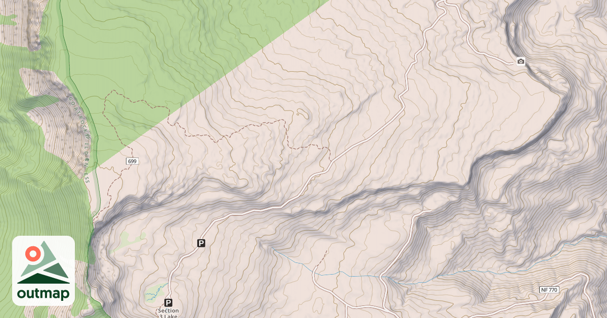Map of BEAR CREEK MOUNTAIN