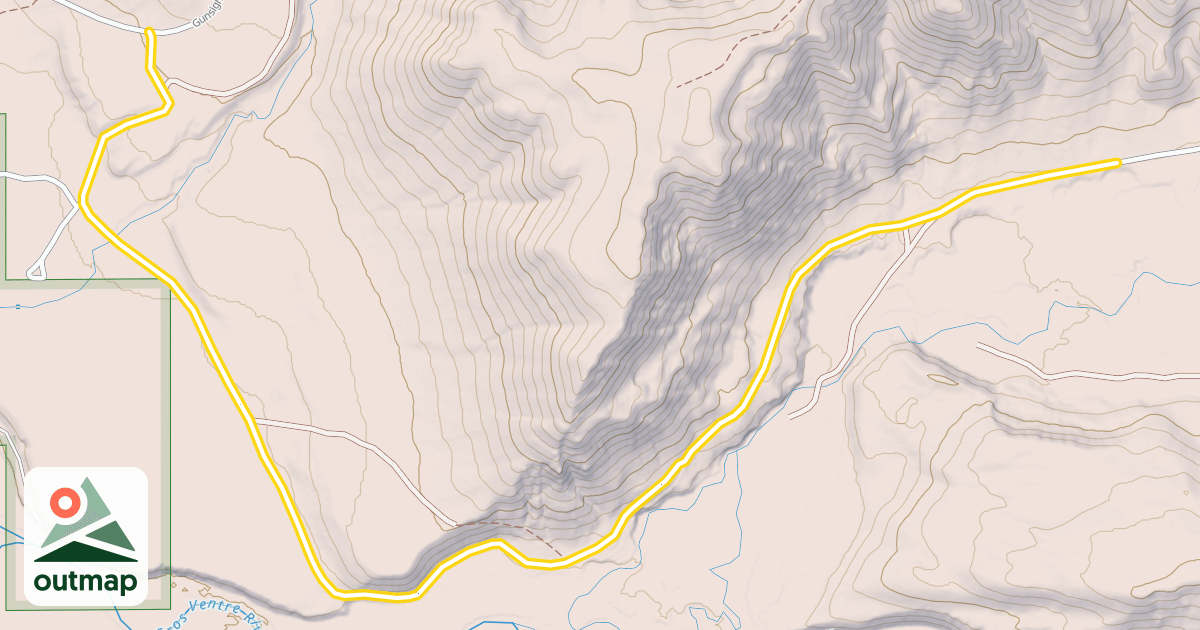 Map of Breakneck Flat-Cottonwood Creek Road
